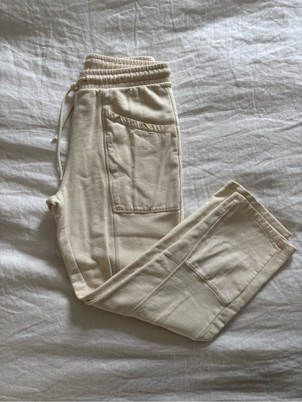 Zara Cream Cargo Jogger Pants